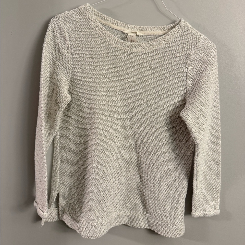 H&M Textured Knit Top in Cream